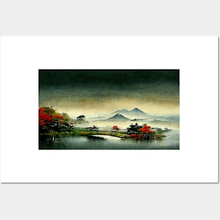 Japan landscape Posters and Art